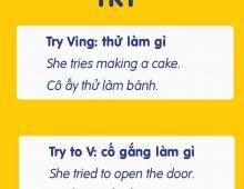 Phân biệt try Ving và try to V